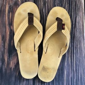 Rainbow Women Flip Flops Wide Strap Single Layer